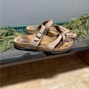 Birkenstock Tan Cross-Strap Sandals